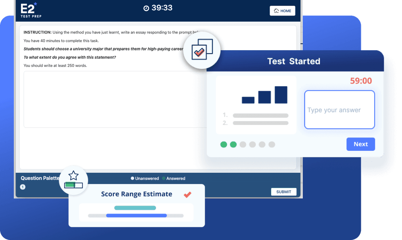 แบบประเมินและแบบทดสอบจำลอง TOEFL