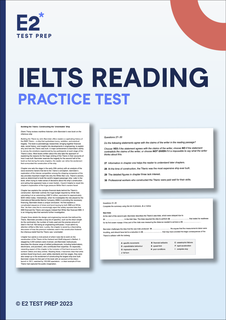 Download IELTS Reading Practice test