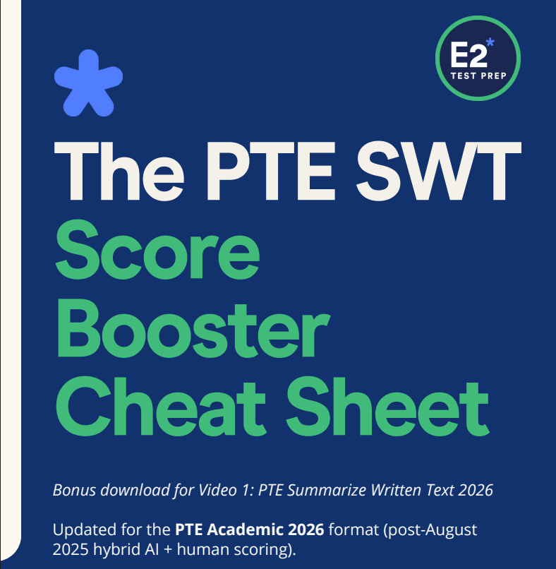 เอกสารสรุปเคล็ดลับเพิ่มคะแนน PTE SWT ปี 2026