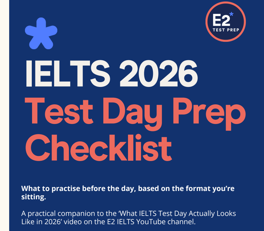 Liste de préparation pour le jour du test IELTS 2026