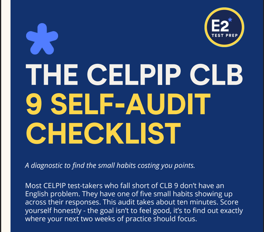 CELPIP CLB 9 自我审核清单
