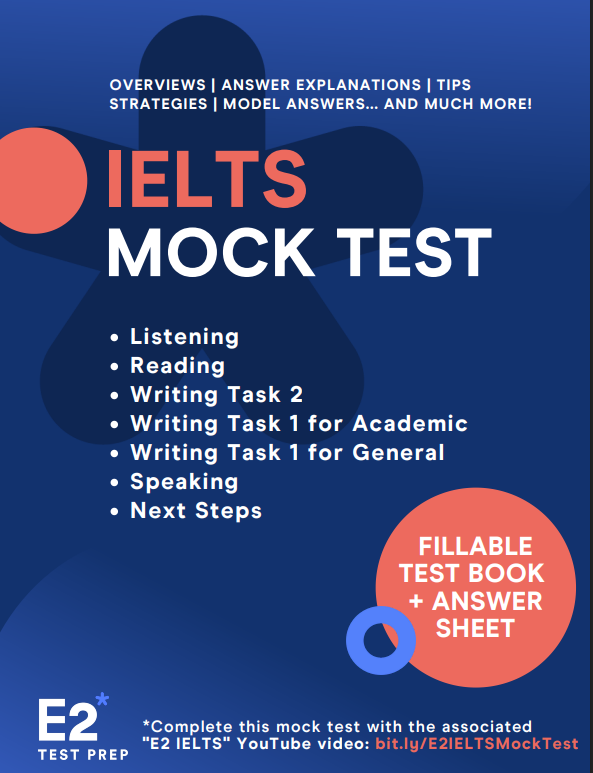 IELTS Full Mock Test Video Fillable Answer Booklet 