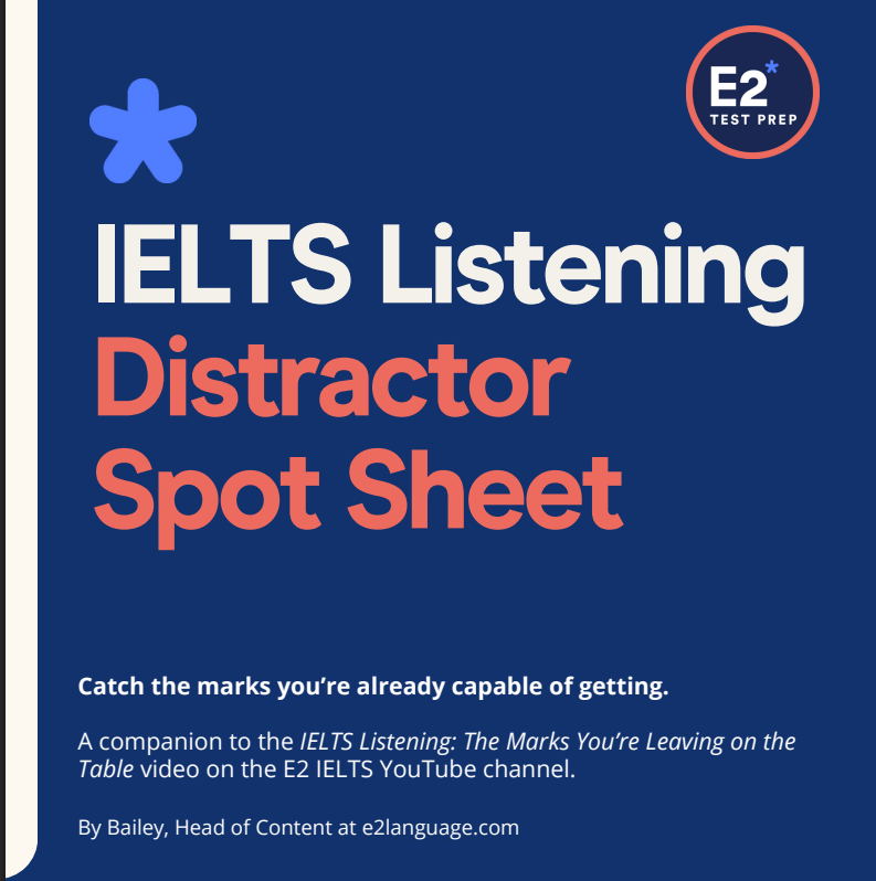 IELTS 듣기 오답 유도 요소 파악 시트